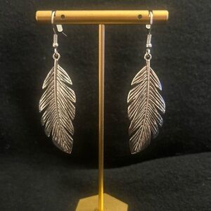 Silver Feather Earrings
